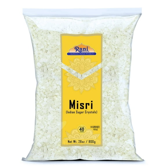 Rani Misri (Indian Sugar Crystals) 28oz (800g) ~ All Natural | Gluten Friendly | No Colors | Vegan | Kosher | Indian Origin