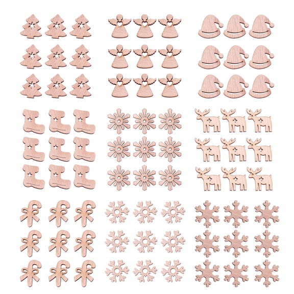 PAMINGONO 100 Pcs present Box Wooden Ornaments Diy Crafts Wood Craft Supplies