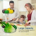 thumbnail image 6 of Fuleadture 2-Tier Countertop Fruit Vegetables Basket Bowl Storage With Banana Hanger, Silver, 6 of 7