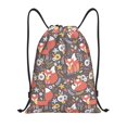thumbnail image 1 of Xecao Foxes Pattern Sports Drawstring Backpack - String Swim Gym Bag with Wet Proof Pocket for Women&Men-Medium, 1 of 6