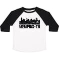 thumbnail image 3 of Inktastic Memphis City Skyline with Grunge Boys or Girls Toddler T-Shirt, 3 of 5