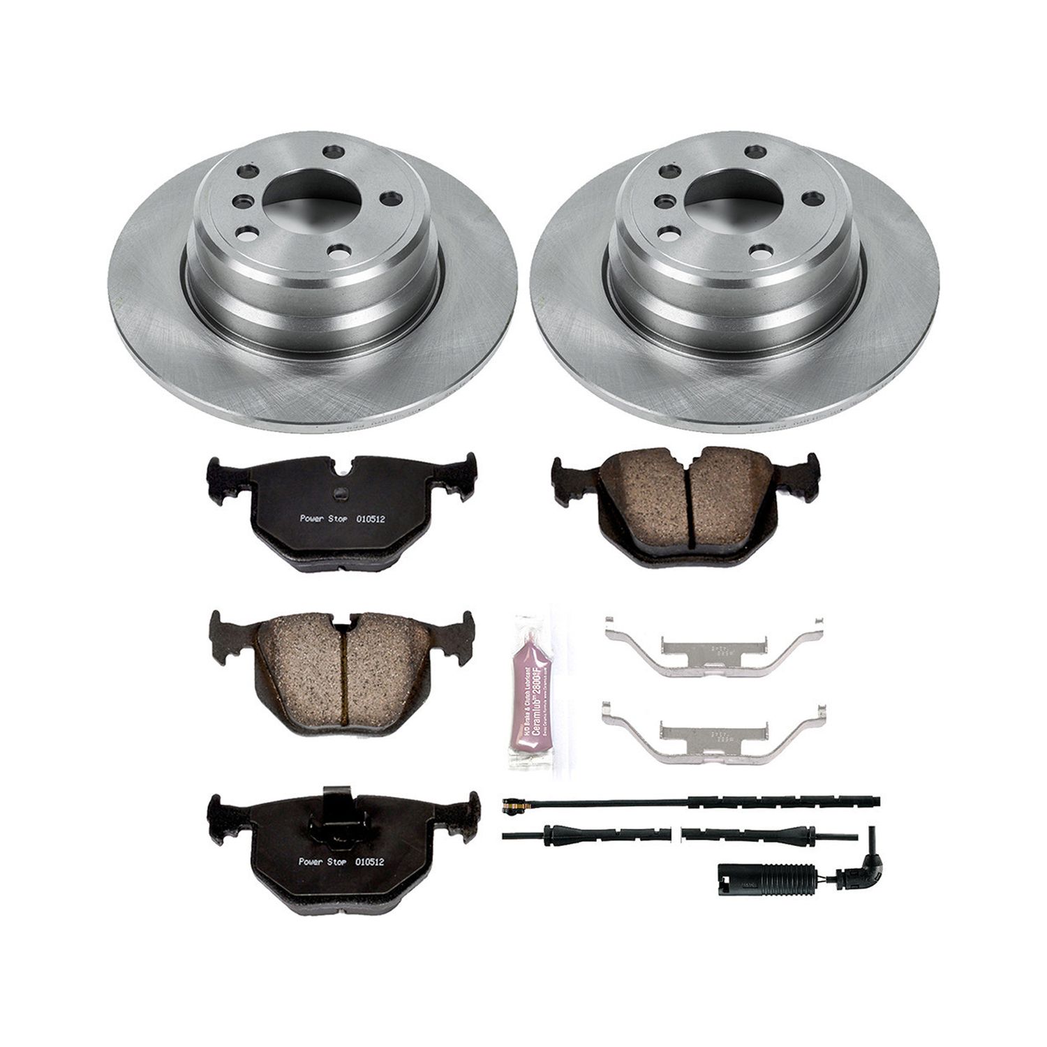 Power Stop Rear Stock Replacement Brake Pad and Rotor Kit KOE5720