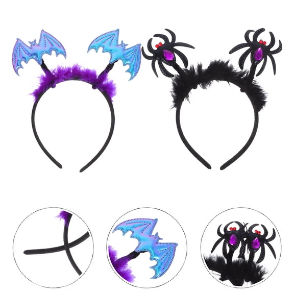 SWETRACE bat headpiece for women assorted color 4pcs