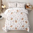 thumbnail image 2 of Erosebridal Watercolor Peach Blossom Twin Quilt Set for Girls, Cheery Blossoms Twin Coverlet Set, 2pcs, 2 of 7