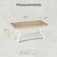 thumbnail image 6 of Open Box COZAYH Round Rustic Accent Table Wood Nightstand End Table, White, 6 of 12