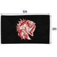thumbnail image 2 of Fyon US Military Navy Red Battle Bass USS Indiana SSN 789 2 Flag banner with Grommets Man cave Decor 3x5Feet, 2 of 4
