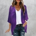 thumbnail image 2 of Cardigan Sweaters For Women Casual Cropped Overcoat Fashion Summer 1/2 Sleeve Printed Trendy Cardigan Sweaters, 2 of 6