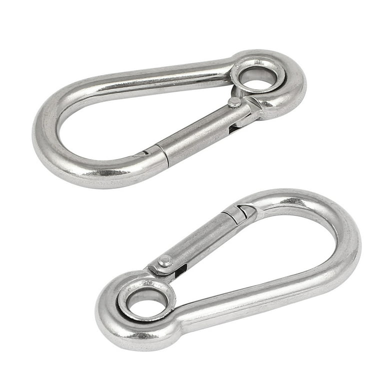 2.4 Length 304 Stainless Steel Carabiner Link Snap Spring Clip Hook Connector