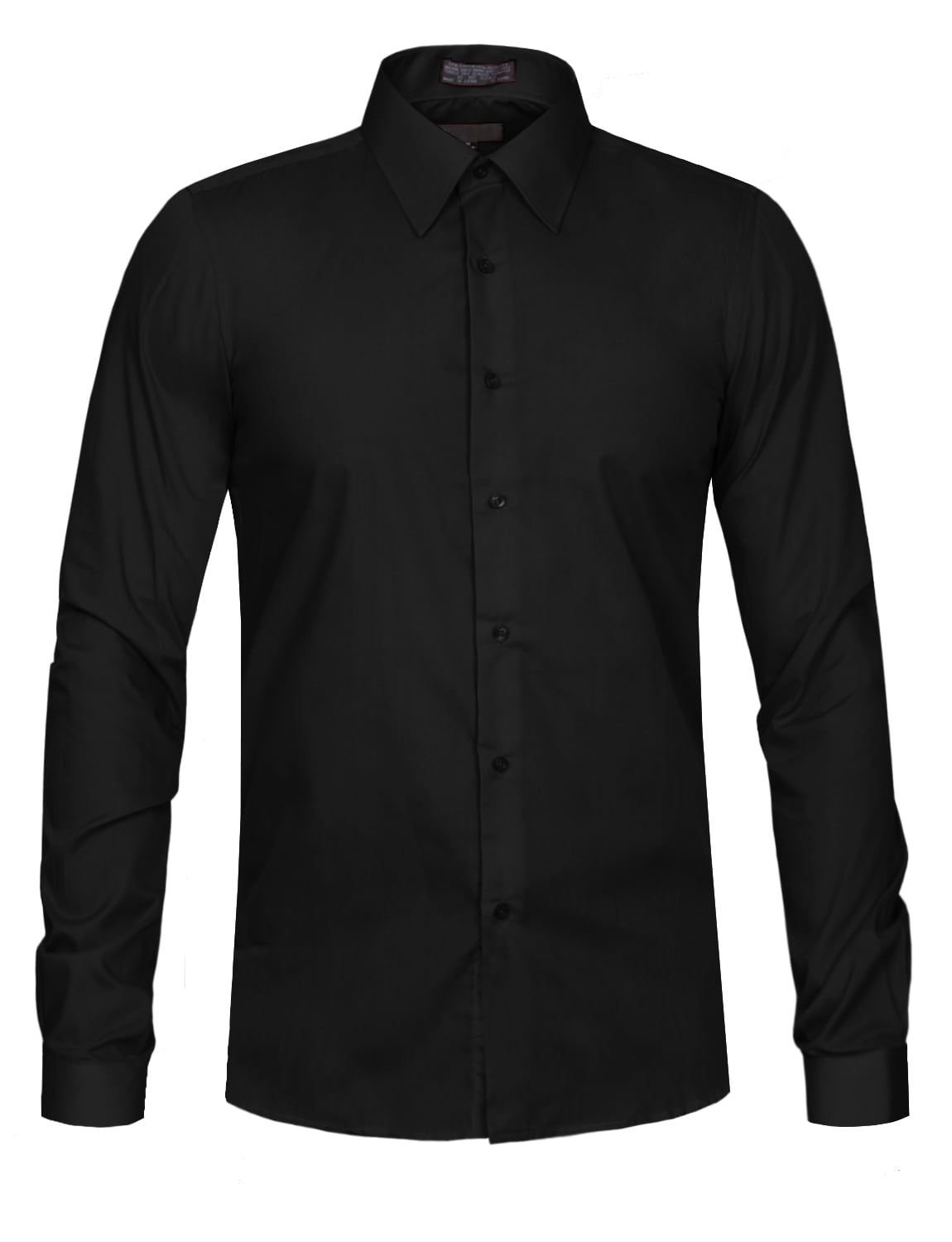 J. METHOD Men's Classic Slim Fit Button Down Long Sleeve Solid Color