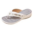 thumbnail image 2 of IUJSOY Womens Slide Sandals Wedge Heel Flip Flops Comfortable Breathable Fashion Slip on Beach Shoes, 2 of 9