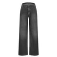 thumbnail image 4 of ShiShine Women's High Waisted Flare Jeans with Belt Stretchy Denim Pants Full Length Wide-Leg Denim Pants, 4 of 6