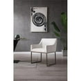 thumbnail image 2 of Pemberly Row 18.8" Modern Fabric Dining Chair in Off White/Antique Brass, 2 of 8