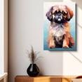 thumbnail image 4 of Thuan Pekingese Art Funny Dog Canvas Wall Art Watercolor Animal Cute Puppy Painting Canvas Prints for Farmhouse Kitchen Bedroom Bathroom Decor Framed and Ready to Hang, 4 of 6
