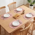 thumbnail image 3 of Unique Bargains 4pcs Faux Leather Placemats Pink 17.5"x12.8", 3 of 6