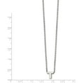thumbnail image 2 of Stainless Steel Polished Letter T 18In With 2In Ext Necklace Made In China srn2497t-18, 2 of 5