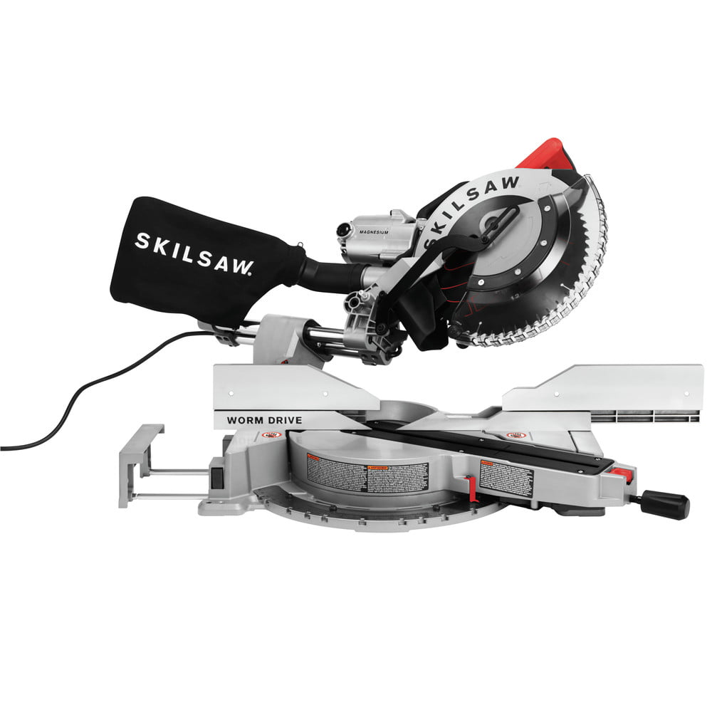 SKILSAW SPT88-01 15 Amp Dual Bevel 12 in. Corded Worm Drive Sliding Miter  Saw