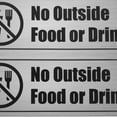 thumbnail image 3 of VERDANVERSE 8pcs No Food Allowed Sticker For Restaurants Minimalist Design Black PVC Sign, 3 of 7