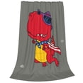 thumbnail image 2 of Honeii Dinosaur Super Hero Cartoon Print Fleece Blanket - Throw Blanket for Bed, Sofa, Couch, Camping, and Travel , Microplush Ultra Soft Warm Blanket-80"x60", 2 of 7