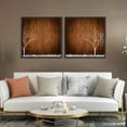 thumbnail image 3 of wall26 2 Piece Framed Canvas Wall Art for Living Room, Bedroom Wood Flower Theme Canvas Prints for Home Decoration Ready to Hang - 16"x16"x2 Panels, 3 of 4