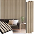thumbnail image 2 of Acoustic Wood Slat Panels Pack x Soundproof Wooden Wall Panels  Fluted Panel for Interior Wall   Living Room  Bedroom - Teak (Cover Approx. sq.ft), 2 of 5