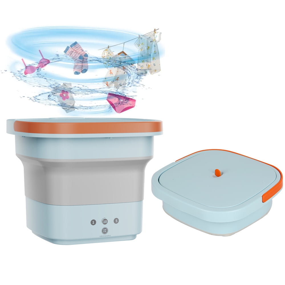 Mini Portable Bucket Washer, Foldable Travel Washing Machine, Washing