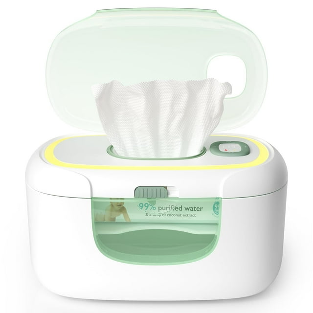 Momcozy Calentador de Toallitas Húmedas para Bebé - Capacidad Extra Grande para 100 Toallitas, Calor Uniforme y Luz Nocturna con 3 Intensidades