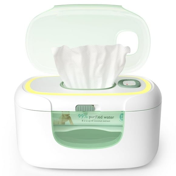 Momcozy Calentador de Toallitas Húmedas para Bebé - Capacidad Extra Grande para 100 Toallitas, Calor Uniforme y Luz Nocturna con 3 Intensidades