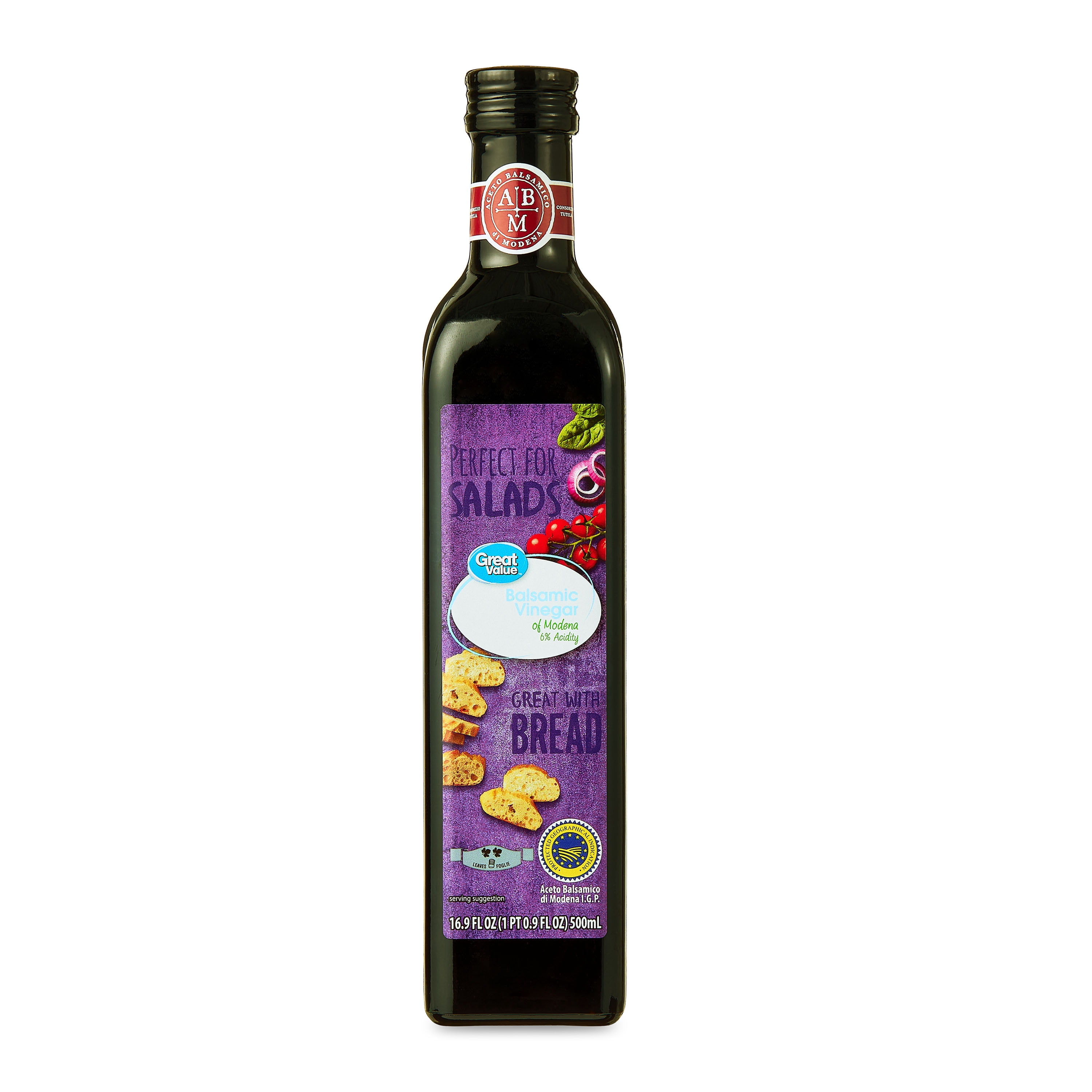 (6 pack) Great Value Balsamic Vinegar of Modena, 16.9 fl oz