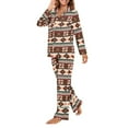 thumbnail image 3 of FOR U DESIGNS Aztec Tribal Womens Nightwear Sets Button Front 2 Piece Pajama Tops for Women Soft Comfy Button Size 4XL Long Sleeve Button Up Pajamas for Women Jogger, 3 of 7