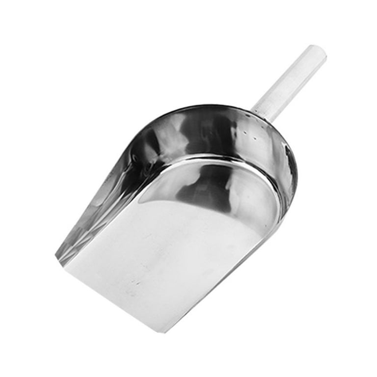 Ice Scoop, Ice Scoop For Multi-Purpose Use,Stainless Steel Metal Food Scoop  Kitchen Restaurant Bar Party Wedding Ice Machine Heavy Duty, Silver 