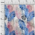 thumbnail image 2 of oneOone Polyester Spandex Medium Blue Fabric Leaves Craft Projects Decor Fabric Printed By The Yard 56 Inch Wide-V9, 2 of 6