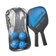 thumbnail image 1 of Raqueta de paddle profesional perfecl 2 raquetas 4 bolas bolsa de almacenamiento agarre cómodo madera azul, 1 of 8