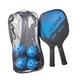thumbnail image 1 of Raqueta de paddle profesional perfecl 2 raquetas 4 bolas bolsa de almacenamiento agarre cómodo madera azul, 1 of 8