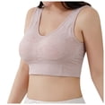 thumbnail image 1 of Gubotare Sports Bras for Women Plus Size Seamless Bras for Women Push Up Adjustable Bras Cozy Ribbed Wireless Full Support Sports Bra Plus Size (Red,One Size), 1 of 5