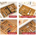thumbnail image 3 of 9 Compartimentos Bandeja para Cubiertos Expandible de Bamb&uacute;,Organizador de cocina ajustable 100% de bamb&uacute; EcoFriendly,Bandeja de Madera para Caj&oacute;n,Multiusos para Almac, 3 of 7