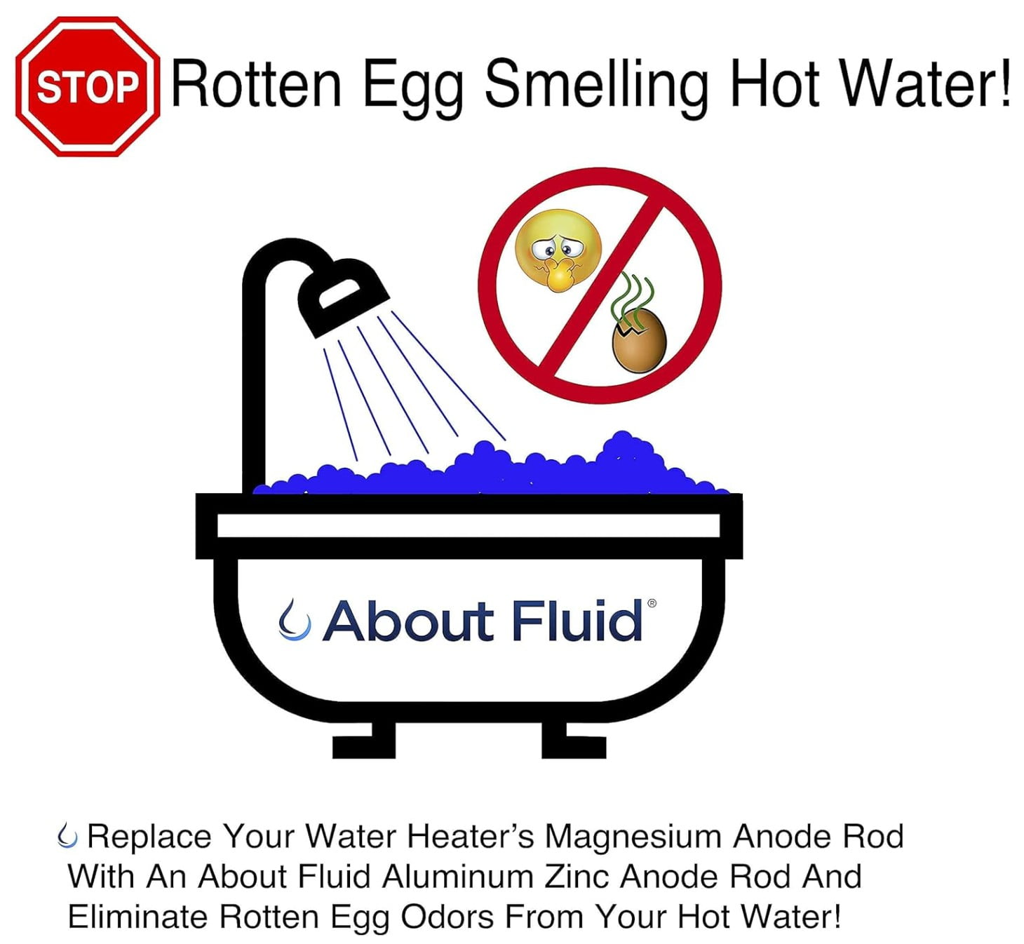 Rotten Egg Odor Fix, About Fluid Michigan Aluminum/Zinc Anode Rod for Water Heater,Flexible 304 Stainless Steel Cable Connectors. Fits: Reem,Reliance,GE,Kenmore. KIT: Rod,Instructions and Tape
