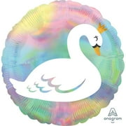 18 inch Iridescent Pastel Swan Anagram Foil Mylar Balloon - Party Supplies Decorations