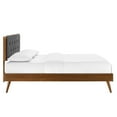 thumbnail image 4 of Modway Bridgette King Wood Platform Bed With Splayed Legs in Walnut Charcoal, 4 of 10