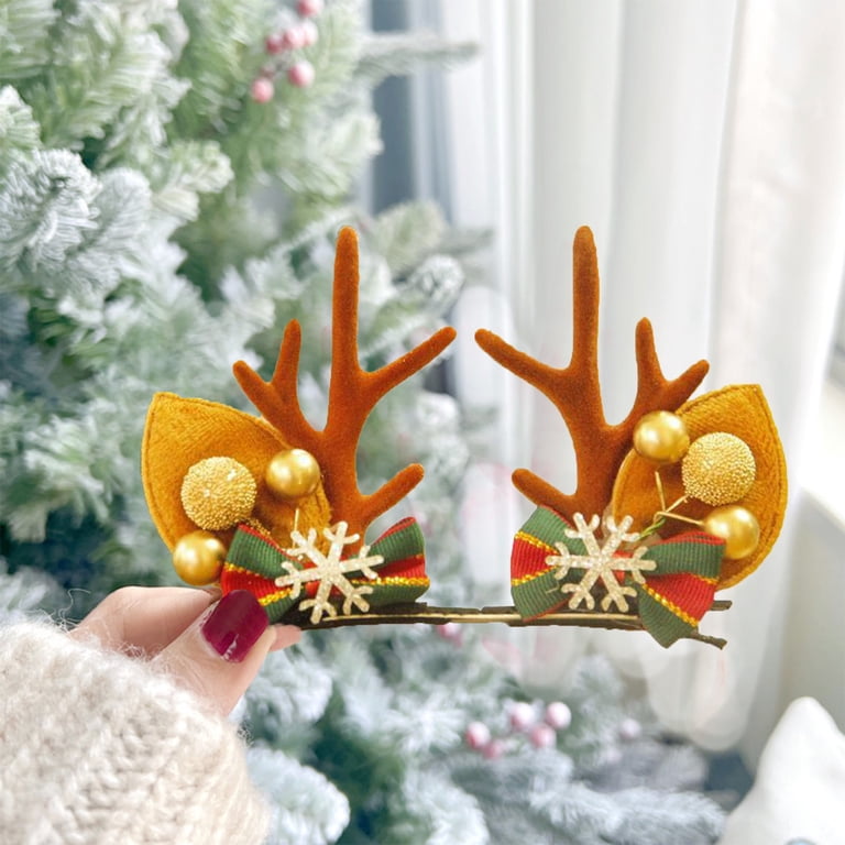 BSJJY Christmas Reindeer Antlers Headband Hair Clips Hair  display picture 1