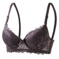 thumbnail image 2 of Jinhomg Lace Bras for Women, Full Coverage Underwire Minimizer Bras, Lifting Comfort Bra for Everyday Wear Purple L, 2 of 9