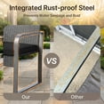 thumbnail image 7 of 3 PCS Wicker Patio Set, Wicker Rattan Chairs and Tempered Glass Table, for Porch, Balcony, Backyard- Includes Black Cushions, 7 of 7