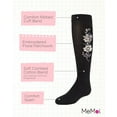 thumbnail image 3 of MeMoi  High Climbers Embroidered Floral Knee-High Socks - Girls - Female, 6, Black, 3 of 7
