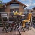 thumbnail image 1 of Rimax 13113 Rimax Plastic Folding Patio Outdoor Bistro Set with a Round Table, Mocha - 3 Piece, 1 of 1
