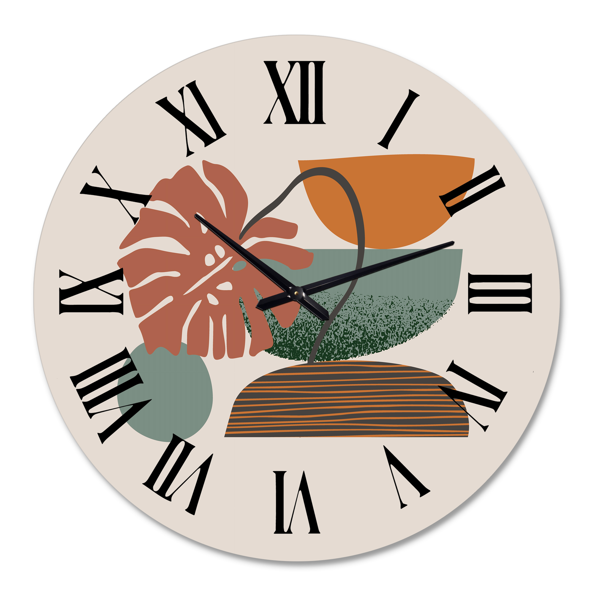 Designart 'Colorful Geometric Abstract Art Collage Iii' Modern Wall Clock