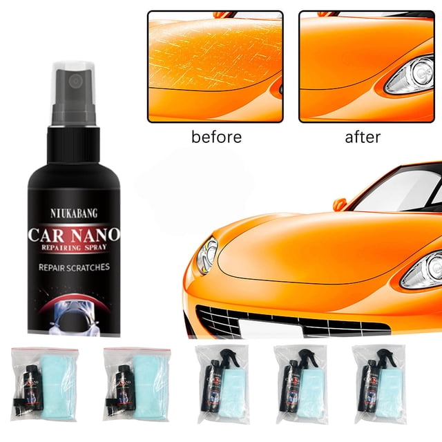 Xihbxyly Recubrimiento En Aerosol Nano Repair, Solución para Eliminar Rayones, Sellador Hidrofóbico, Esencial para El Detallado de Autos, Todo Tipo de Plásticos, Brillo Protector, Fácil Aplicación, 1
