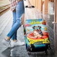thumbnail image 3 of Hello Summer Australian Shepherd Pool Day on Watermelon Float Travel Luggage Cover Aussie Dog Lover Gifts Suitcase Dust Protective Decor - 13008, 3 of 5