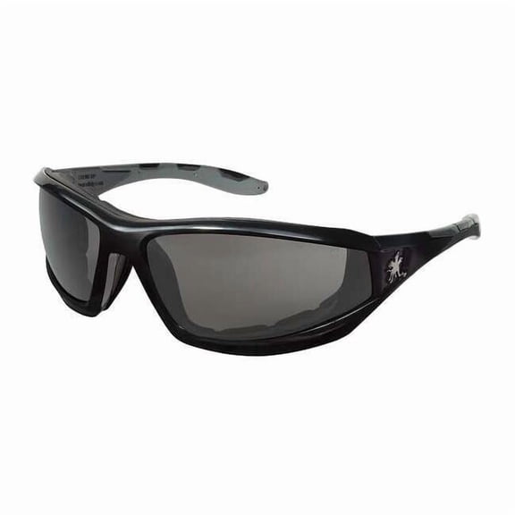 Mcr Safety Safety Glasses, Gray, Anti-Fog, Black 22JJ50