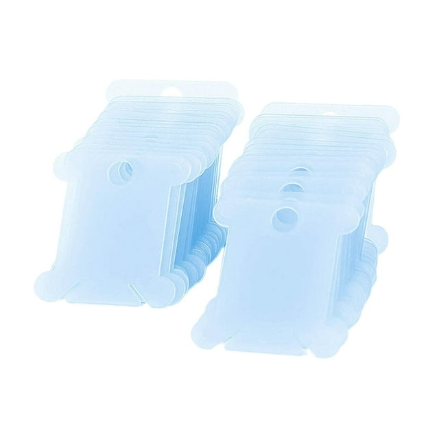 ZheElen 200 Pcs Support de Broderie Fil Croisé Fil Dentaire Transparent Bleu 3.8x3.5cm