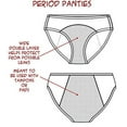 thumbnail image 5 of Alessandra B Organic Cotton Period Panty 3-Pack -M8921 (Black, XL), 5 of 5