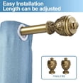 thumbnail image 3 of Urbanest Adjustable Single Curtain Rod Set Grecian Urn Finials – 1 - Inch Diameter, With Renaissance Gold Rod, 48–84 Inches, 3 of 6